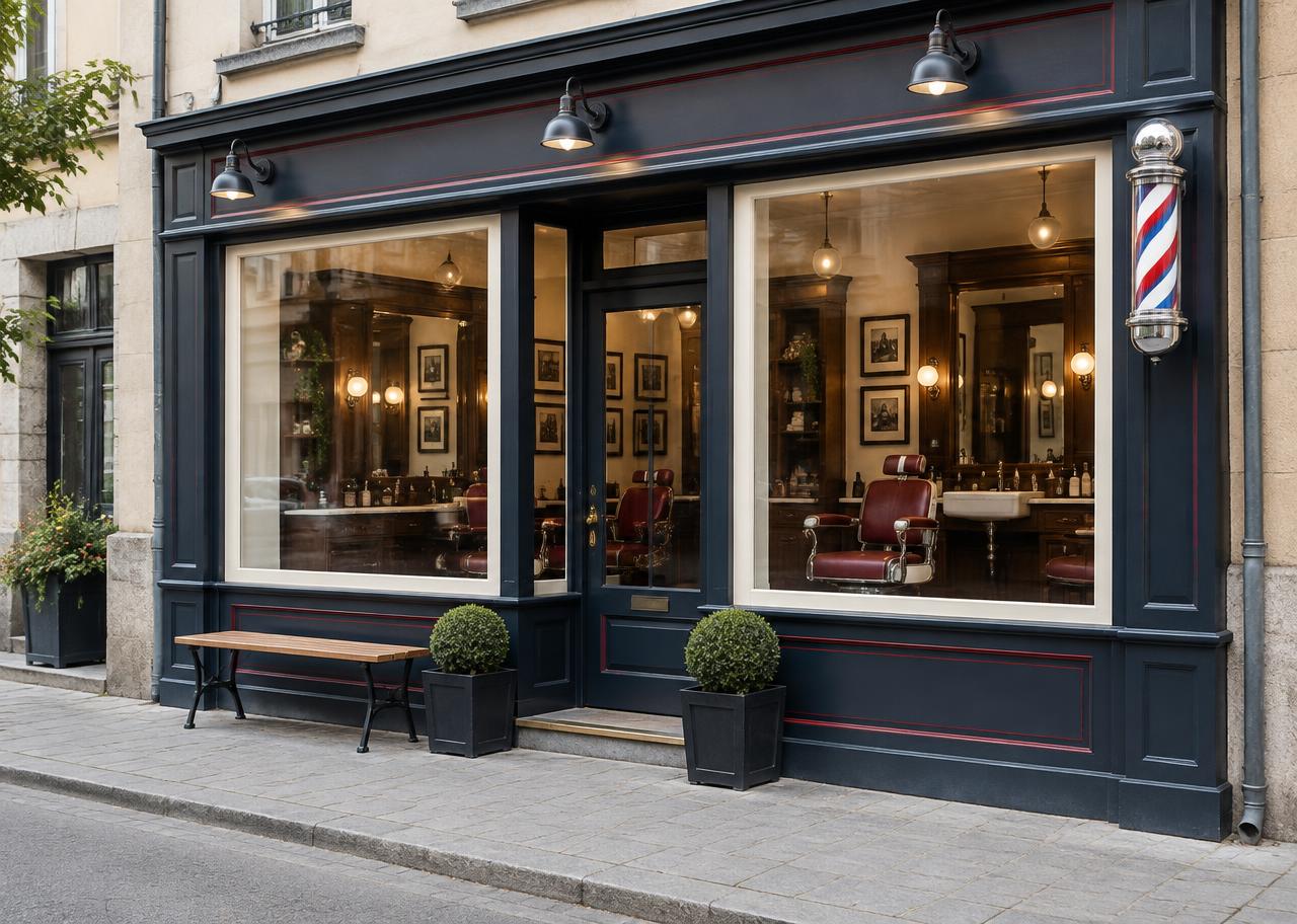 Façade du salon Barber's à Pétange